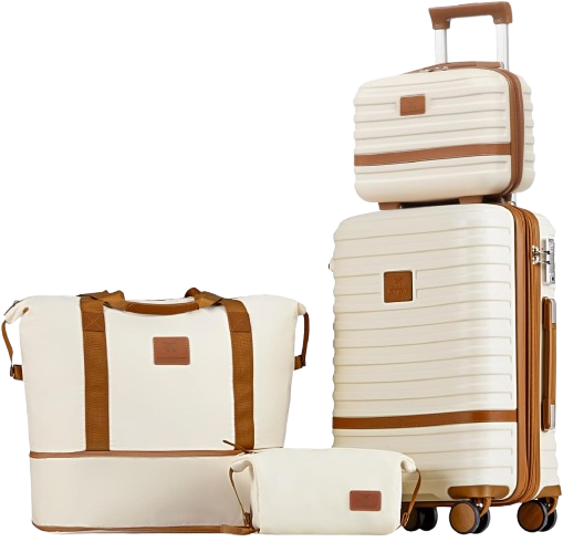 4 Piece Hard Shell Luggage Set with TSA Lock