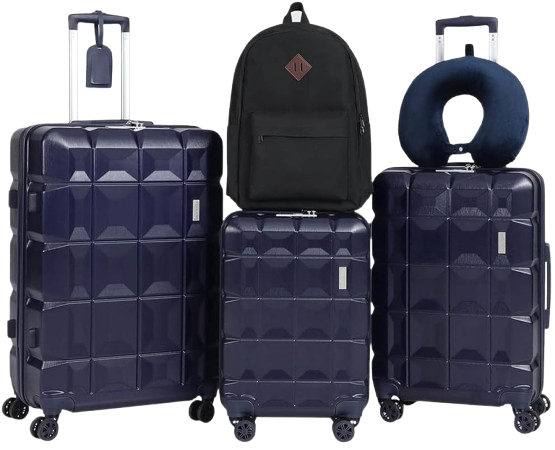 Hardside Luggage 6-Piece Set with TSA Lock